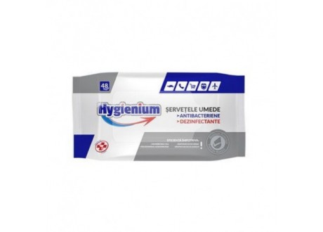 Hygienium servetele umede antibacteriene dezinfectante, 48 buc